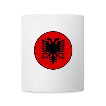 Albania Flag Round - Mug - white - Front