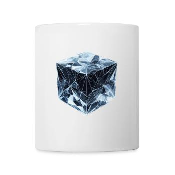 Un glaçon de style polygonal - Mug blanc - blanc - Devant
