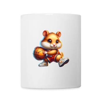 Hamster plays basketball and makes a dunk - Mug - white - Front