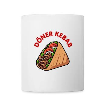Döner Kebab Dürüm Yufka Sandwich Cuisine de rue allemande - Mug blanc - blanc - Devant