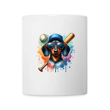 Dachshund Dachshund Dog Baseball Player Sports - Mug - white - Front