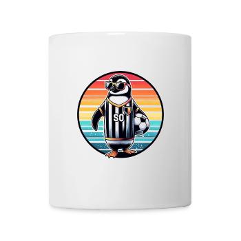 Pinguin Vogel Fußball Spieler Ball Champion Fan - Tasse - Weiß - Vorne