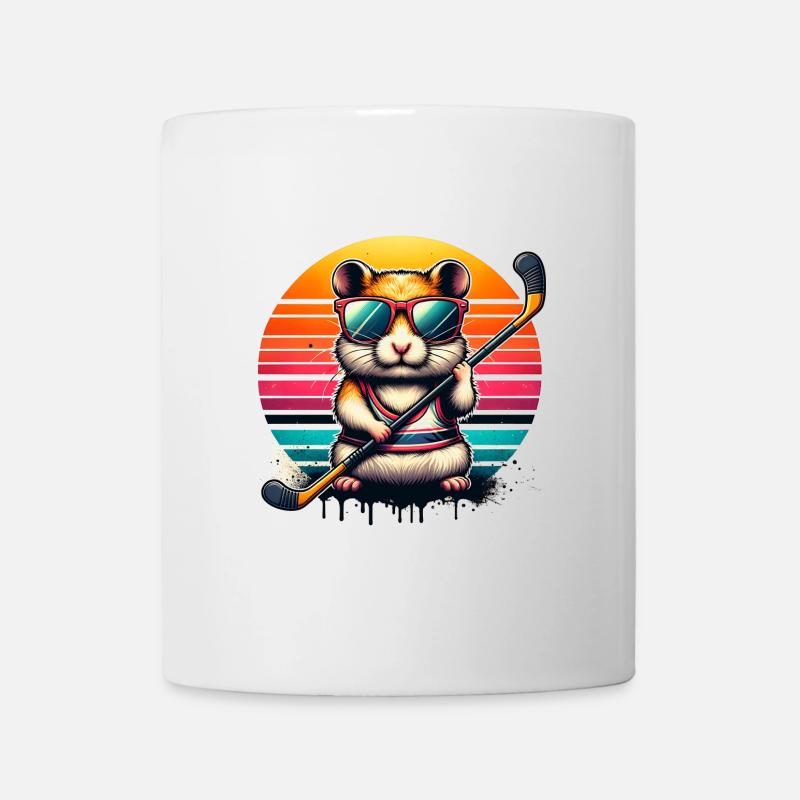 Équipe de joueurs de hockey sur gazon pour rongeurs hamster - Mug blanc - blanc