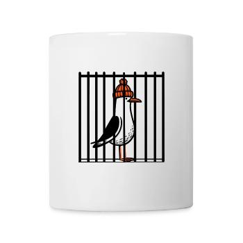 Bandit de la mer du Nord Seagull w. Cap en prison - Mug blanc - blanc - Devant