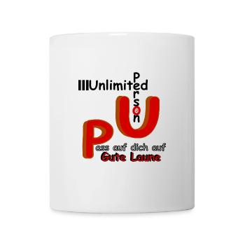 Pass auf dich auf Gute Laune - Tasse - Weiß - Vorne