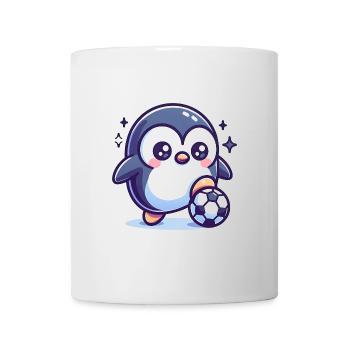 Funny Penguin Bird Soccer Player Champion Fan - Mug - white - Front