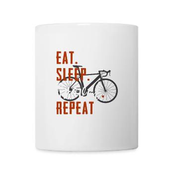 Eat Sleep Gravel Repeat Gravel Bike - Tasse - Weiß - Vorne