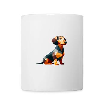 Polygon Dackel Hund Wiener Tierfreund Hundeliebe - Tasse - Weiß - Vorne