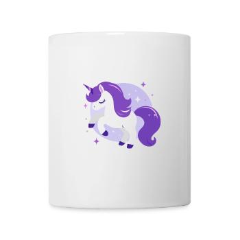 Märchen Lila Einhorn Pferd Sterne Fantasie Fabel - Tasse - Weiß - Vorne