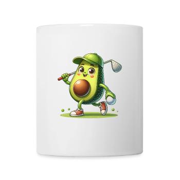 Funny Golf Avocado Golfer: Swing - Mug - white - Front