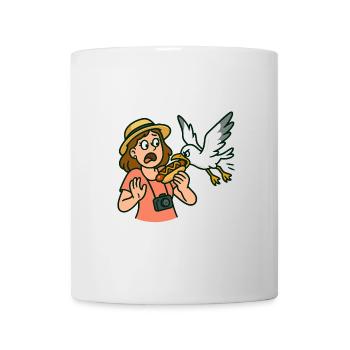 Moewe Touristin Frau Urlaub Bratwurst Hotdog Dieb - Tasse - Weiß - Vorne