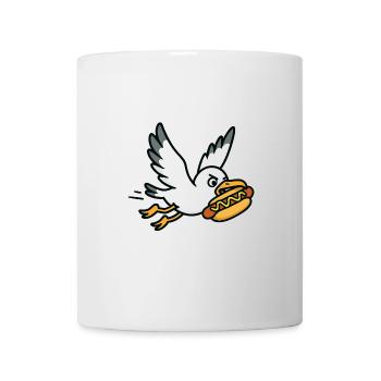 Moin Mer du Nord Seagull Bratwurst Hotdog Food Restauration rapide - Mug blanc - blanc - Devant