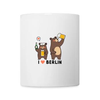 Berlin Ours Ours Bière Coeur Amour Berlin Souvenir - Mug blanc - blanc - Devant