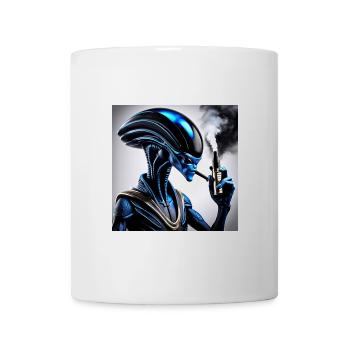 Blauer Droid Dampfer Vibe - Tasse - Weiß - Vorne
