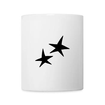 stern form zwei sterne symbol - Tasse - Weiß - Vorne