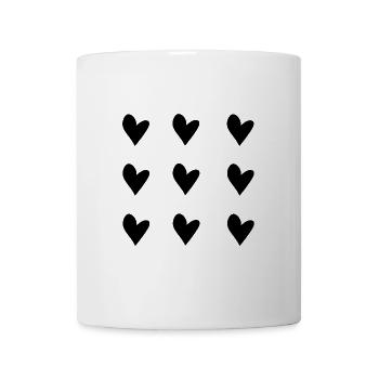 herz muster herzen symbol form liebe - Tasse - Weiß - Vorne