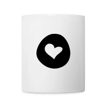 herz form kreis symbol liebe - Tasse - Weiß - Vorne