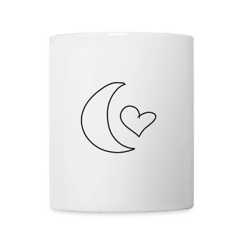 mond symbol Form herz - Tasse - Weiß - Vorne