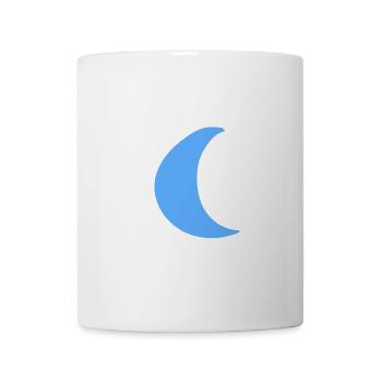 Forme de lune Planète Symbole Bleu - Mug blanc - blanc - Devant