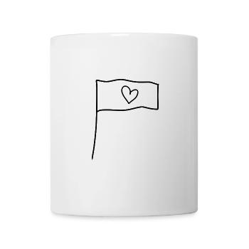 flagge symbol form herz liebe - Tasse - Weiß - Vorne