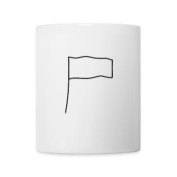 flagge symbol form - Tasse - Weiß - Vorne