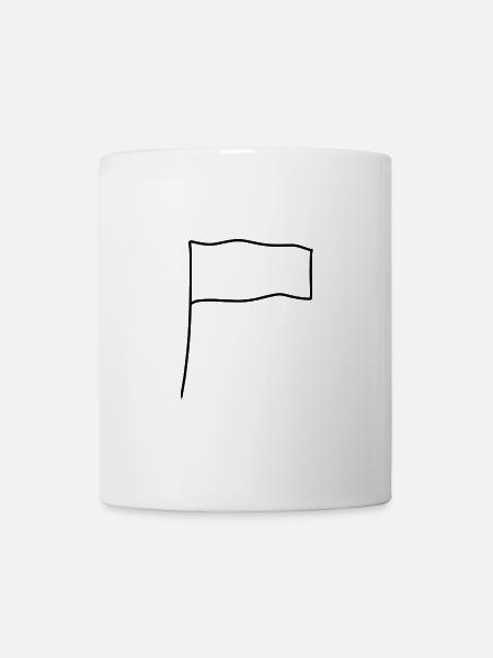flagge symbol form - Tasse - Weiß