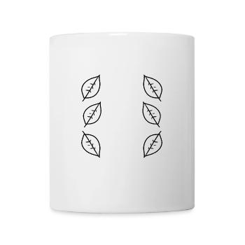Pattern Leaf Leaves Frame Nature - Mug - white - Front