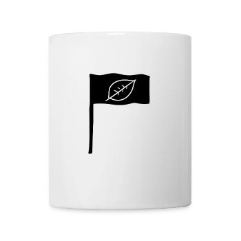 symbol flagge stange blatt natur - Tasse - Weiß - Vorne