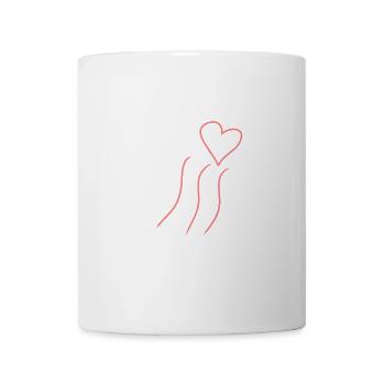 Lines Line Heart Shape Love Pink - Mug - white - Front