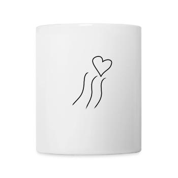 linien linie herz form liebe - Tasse - Weiß - Vorne