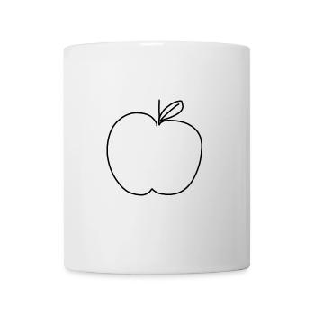 apfel essen symbol form - Tasse - Weiß - Vorne