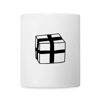 geschenk packung symbol schachtel - Tasse - Weiß - Vorne