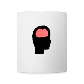 Profil de la tête Humain Côté Cerveau - Mug blanc - blanc - Devant