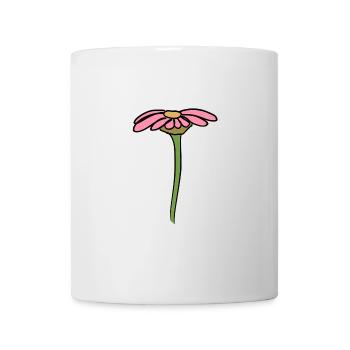 Flower symbol plant shape symbol pink - Mug - white - Front