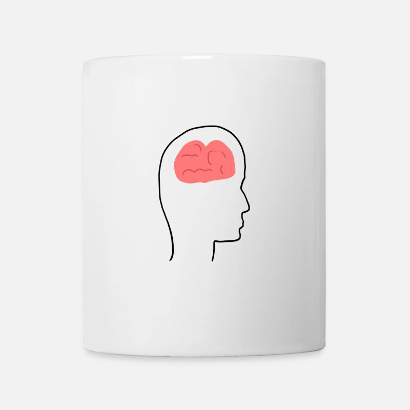 Head Profile People Side Brain Form - Mug - white
