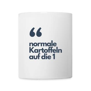 normale Kartoffeln auf die - Tasse - Weiß - Vorne