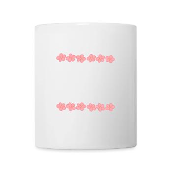 fleurs fleur plante rose ligne - Mug blanc - blanc - Devant