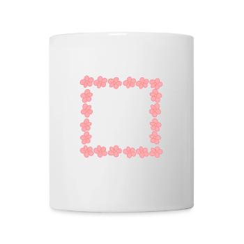 Flowers Blossom Plant Pink Frame - Mug - white - Front