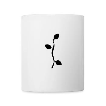 Feuille Feuilles Ligne Nature Branche - Mug blanc - blanc - Devant
