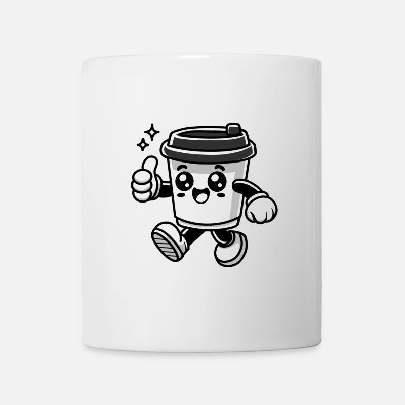 A nice smiling cup of coffee - Mug - white
