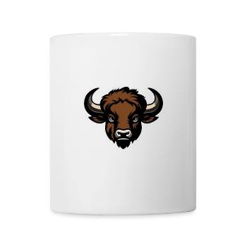 Logo de bison de dessin animé - Mug blanc - blanc - Devant