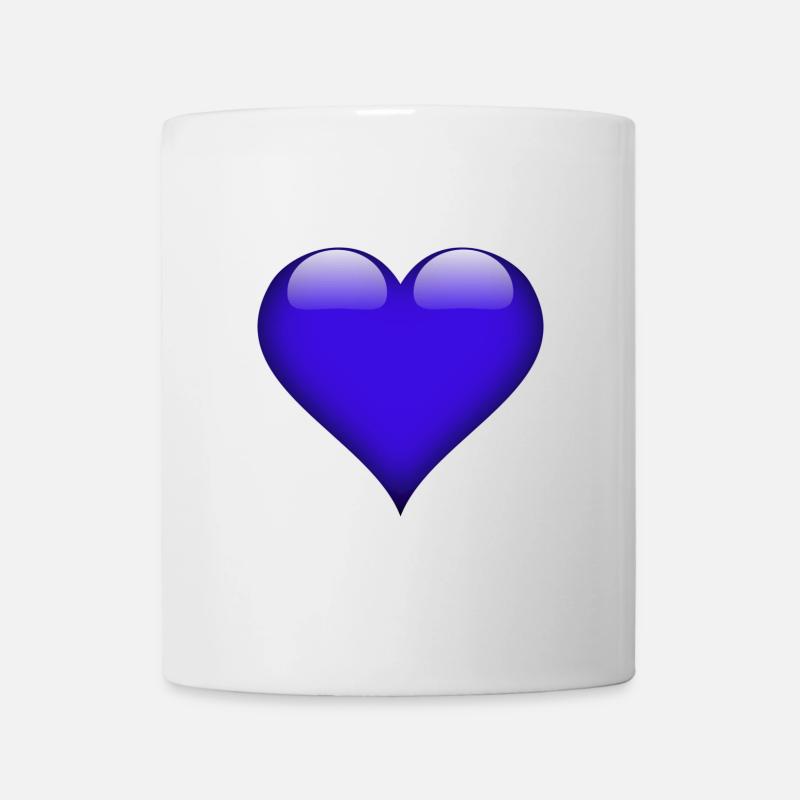 Cœur bleu brillant - Mug blanc - blanc