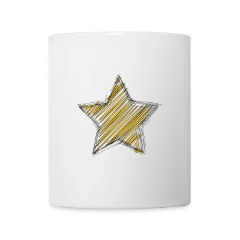 - STERN. STAR. STERNE. PARTY. GEBURTSTAG. WEIHNACHTEN. - Tasse - Weiß - Vorne