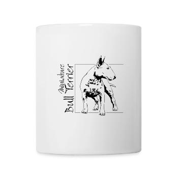 Miniature BULL TERRIER Hunde Hund Wilsigns - Tasse - Weiß - Vorne