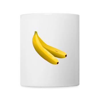 Twin Bananas Vector Yellow - Mug - white - Front