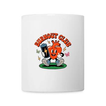 Burnout Club Heart Health Laughing Heart - Mug - white - Front
