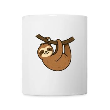 Faultier am Ast Entspannter Moment - Tasse - Weiß - Vorne