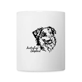 AUSTRALIAN SHEPHERD PORTRAIT Hunde Wilsigns Hund - Tasse - Weiß - Vorne
