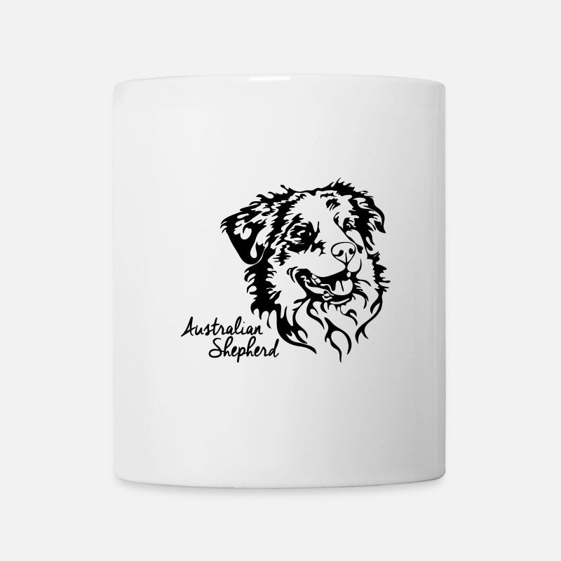 AUSTRALIAN SHEPHERD PORTRAIT Hunde Wilsigns Hund - Tasse - Weiß