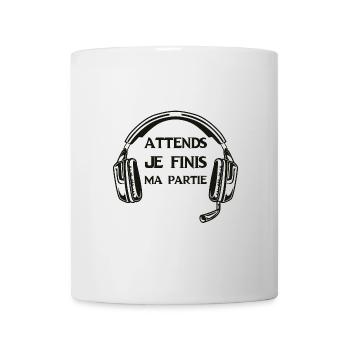 Attends Je Finis ma Partie Gamer Jeux Video Game - Mug blanc - blanc - Devant